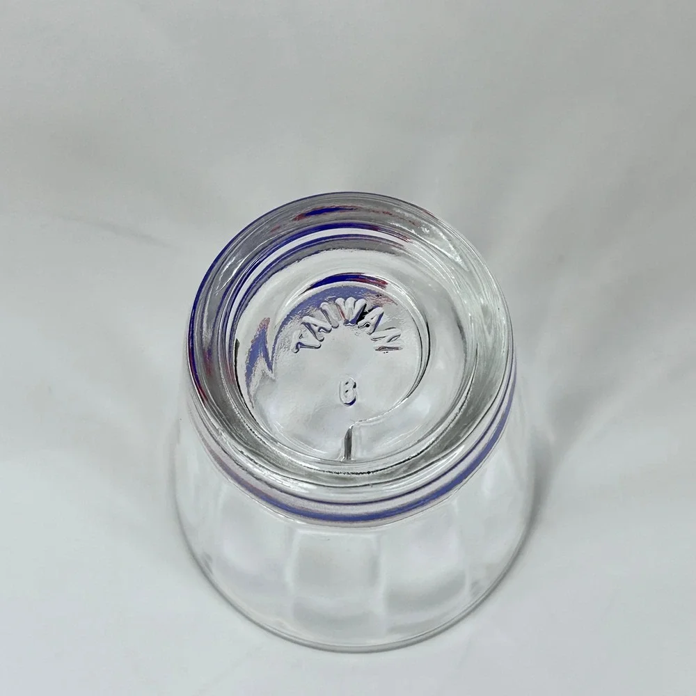 Vintage NHRA Championship Drag Racing Shot Glass Ribbed 'Federal Glass' Style